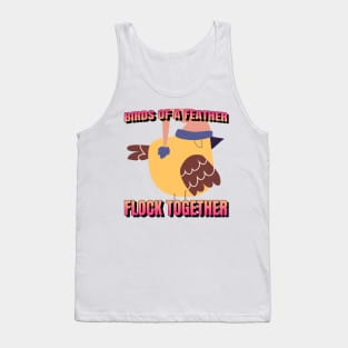 Birds of a Feather Flock Together, Bird design Tank Top